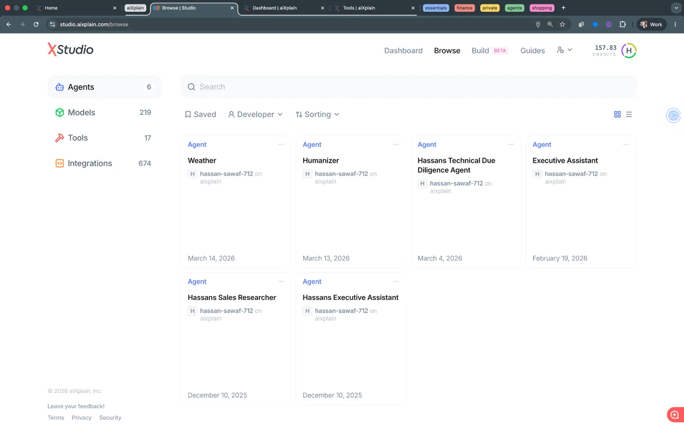 aiXplain product screen